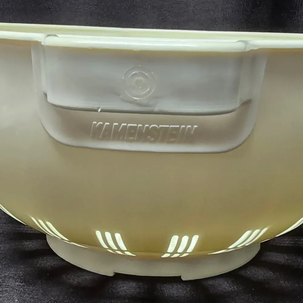 Vintage Kamenstein Colander Strainer White Large Sturdy Thick Plastic Kitchen